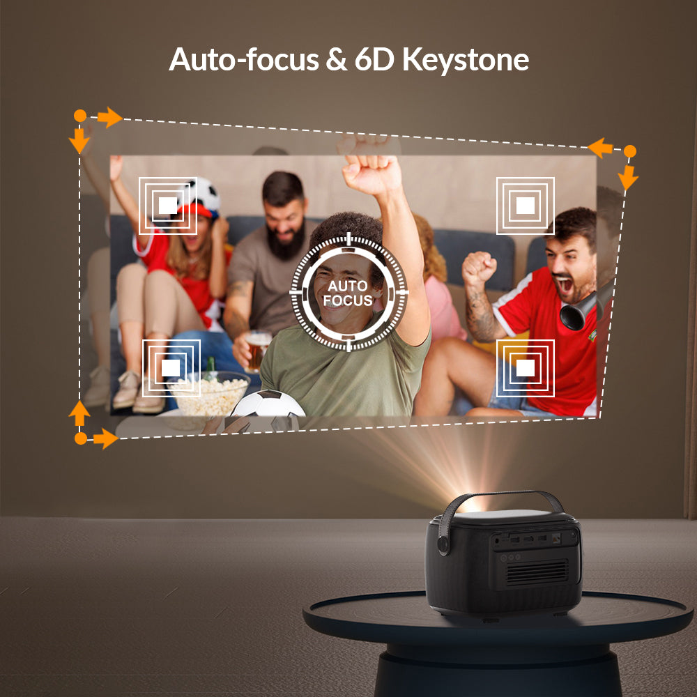 BYINTEK R20 Max Mini Projector, Smart WiFi DLP Projector, Android 11.0, 15600mAh Battery, 3D Theater