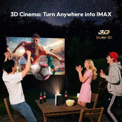 BYINTEK P70X Mini Projector  4K 3D Portable Built-in Battery Outdoor & Home Theater