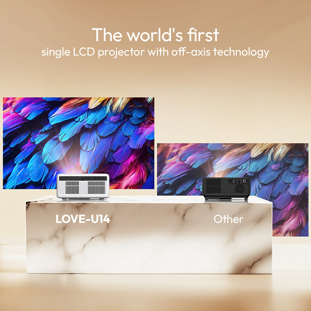 BYINTEK U14 Smart Projector, 1080P , 1250 ANSI  ，WiFi Projector Suitable for Home Theater and Games