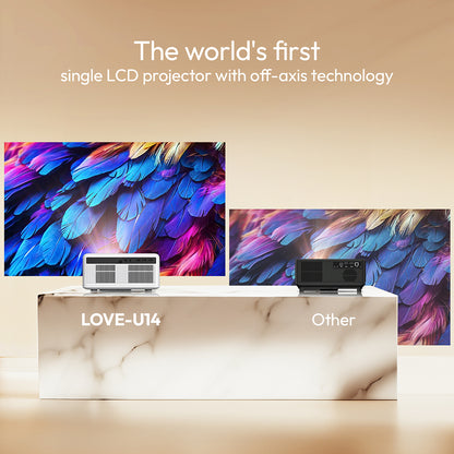 BYINTEK U14 Smart Projector, 1080P , 1250 ANSI  ，WiFi Projector Suitable for Home Theater and Games