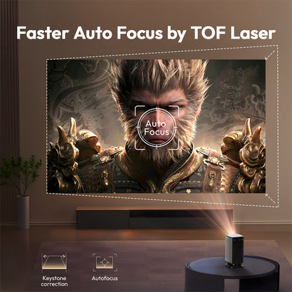 BYINTEK P70X Mini Projector  4K 3D Portable Built-in Battery Outdoor & Home Theater
