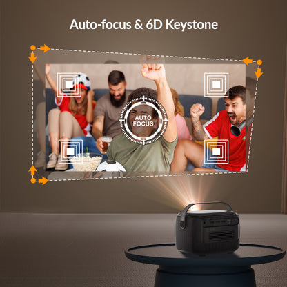 BYINTEK R20 Max Mini Projector, Smart WiFi DLP Projector, Android 11.0, 15600mAh Battery,  3D Theater