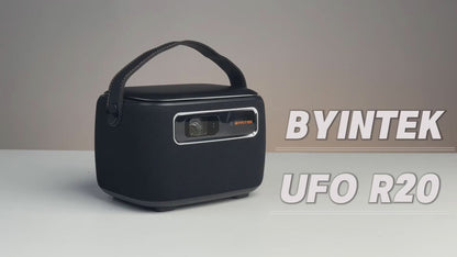 BYINTEK R20 Max Mini Projector, Smart WiFi DLP Projector, Android 11.0, 15600mAh Battery,  3D Theater